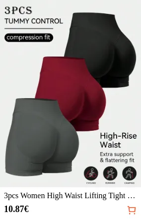 3pcs Women High Waist Lifting...