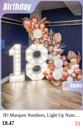 3Ft Marquee Numbers Light Up...