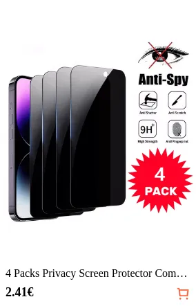 4 Packs Privacy Screen Protector...