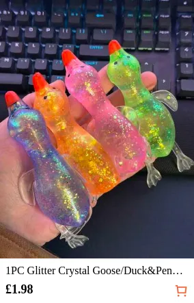 1PC Glitter Crystal Goose/Duck&Penguin&Animals,Soft And Slow Back,Sticky Stress Relief Toy,Cute Stuff,Taba Squishy,Travel Portable Fidget Squeeze Toys,Squisy,Perfect For All Ages Austism,Ideal Holiday Gifts,Fun Cute Gift,Birthday Gifts,Easter Gifts,Halloween Gifts,Christmas Gifts,Christmas Stocking Fillers,Party Bag Fillers,Fidget Toys,Kids Party Favors,Blue For Boys,Pink For Girls,Kids Games,Kids Toys,Boy Games, Girl Games,Children's Games.