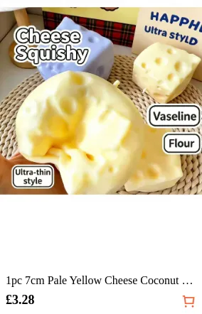 1pc 7cm Pale Yellow Cheese Coconut...