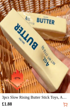 3pcs Slow Rising Butter Stick Toys...