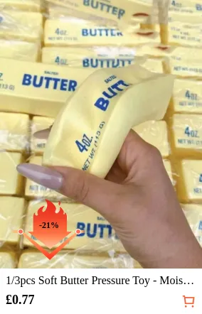 1/3pcs Soft Butter Pressure Toy -...