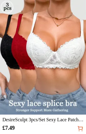 DesireSculpt 3pcs/Set Sexy Lace...