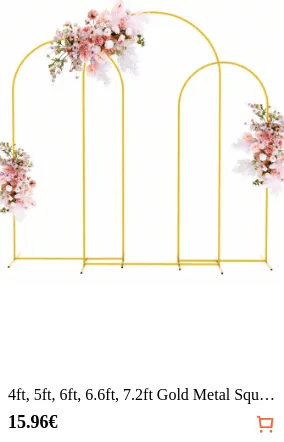 4ft 5ft 6ft 6.6ft 7.2ft Gold Metal...