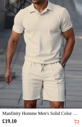 Manfinity Homme Men s Solid Color...