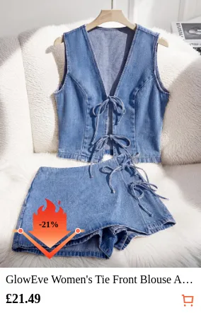 GlowEve Women s Tie Front Blouse...