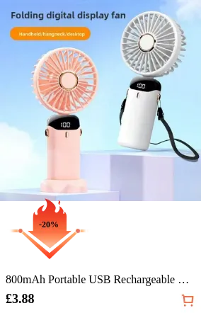 800mAh Portable USB Rechargeable...