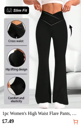 1pc Women s High Waist Flare Pants...
