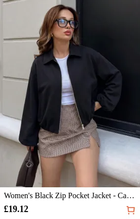 Women s Black Zip Pocket Jacket -...