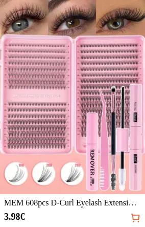 MEM 608pcs D-Curl Eyelash...