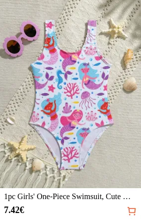 1pc Girls One-Piece Swimsuit Cute ...