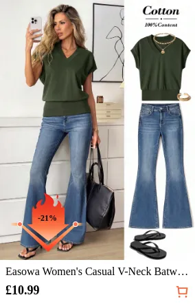 Easowa Women s Casual V-Neck...