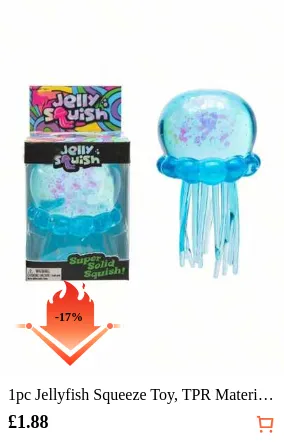 1pc Jellyfish Squeeze Toy, TPR Material Slow Rebound, Stress Relief - Suitable For Office, School, Bedroom, Home Essential, Mother's Day Gift, 4th Of July Party Favor, Party Giveaway