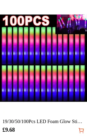 19/30/50/100Pcs LED Foam Glow...