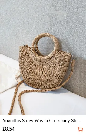 Yogodlns Straw Woven Crossbody...