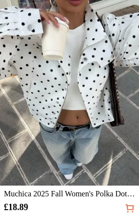 Muchica 2025 Fall Women s Polka...