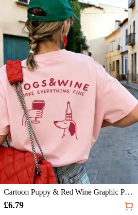 Cartoon Puppy & Red Wine Graphic...