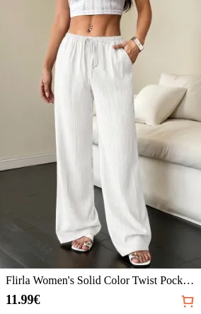 Flirla Women s Solid Color Twist...
