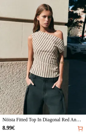 Nöista Fitted Top In Diagonal Red...