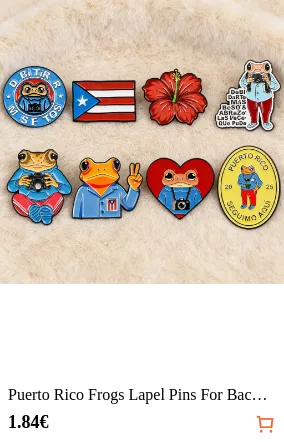 Puerto Rico Frogs Lapel Pins For...