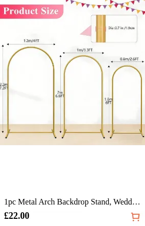1pc Metal Arch Backdrop Stand...