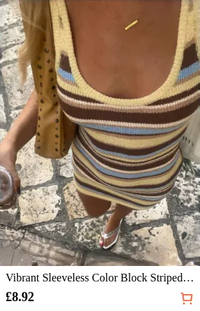 Vibrant Sleeveless Color Block...