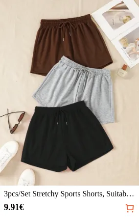 3pcs/Set Stretchy Sports Shorts...