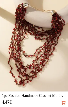 1pc Fashion Handmade Crochet Multi...