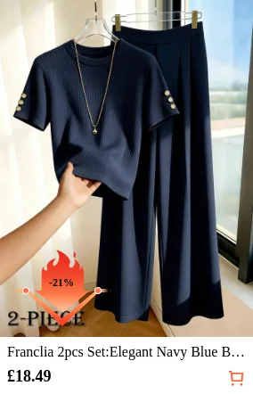 Franclia 2pcs Set:Elegant Navy...