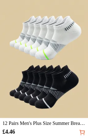 12 Pairs Men s Plus Size Summer...
