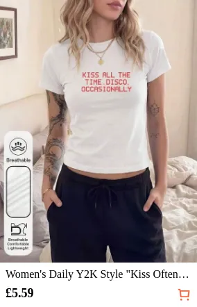 Women s Daily Y2K Style Kiss Often...