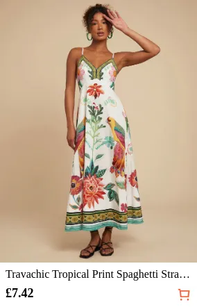 Travachic Tropical Print Spaghetti...