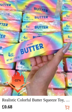 Realistic Colorful Butter Squeeze...