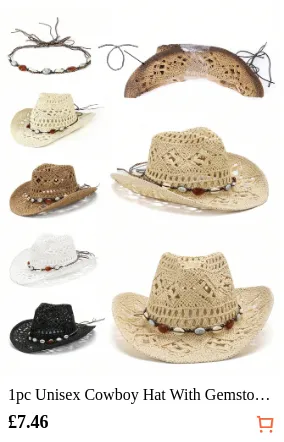 1pc Unisex Cowboy Hat With...