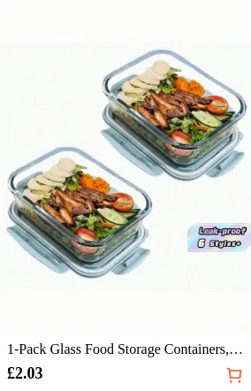 1-Pack Glass Food Storage...