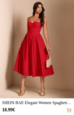 SHEIN BAE Elegant Women Spaghetti...