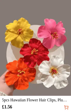 5pcs Hawaiian Flower Hair Clips...