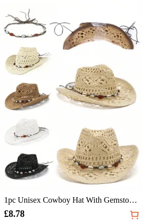 1pc Unisex Cowboy Hat With...