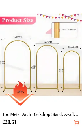 1pc Metal Arch Backdrop Stand...
