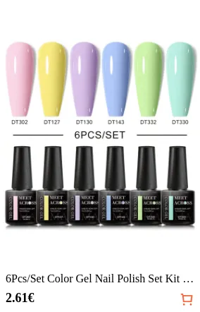6Pcs/Set Color Gel Nail Polish Set...