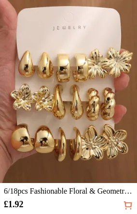 6/18pcs Fashionable Floral &...