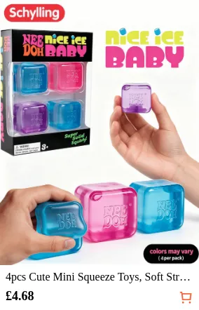 4pcs Cute Mini Squeeze Toys Soft...