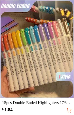 15pcs Double Ended Highlighters 17...