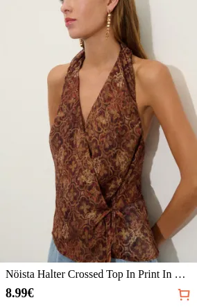 Nöista Halter Crossed Top In Print...