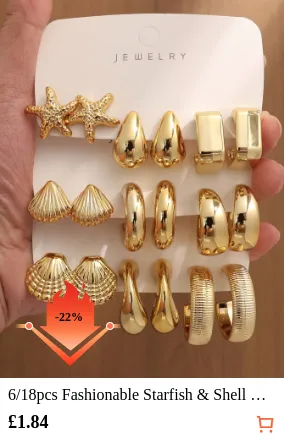 6/18pcs Fashionable Starfish &...