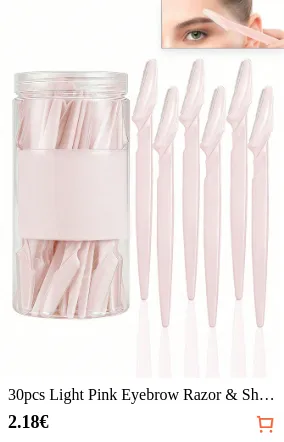30pcs Light Pink Eyebrow Razor &...