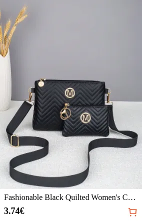 Fashionable Black Quilted Women s...