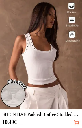 SHEIN BAE Padded Brafree Studded...