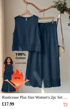Rusticease Plus Size Women s 2pc...